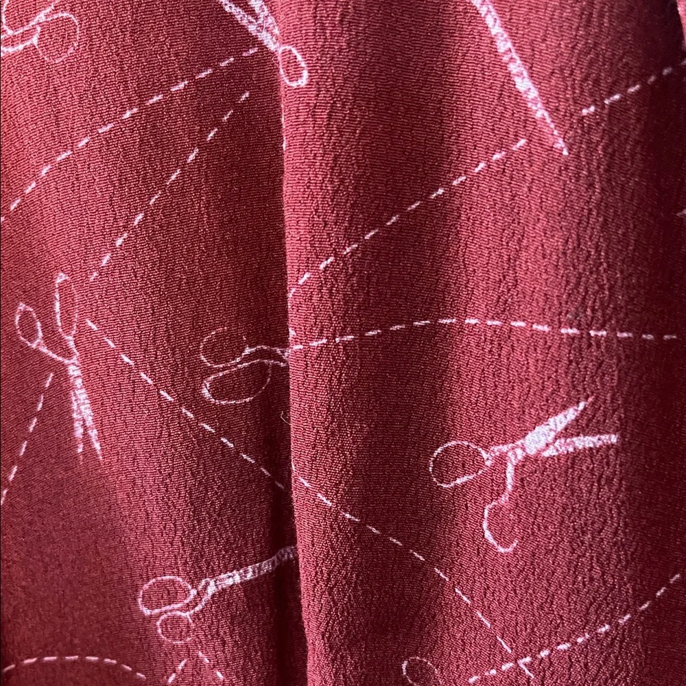 ModCloth A Cut Above Average Shirt Dress with a shears/scissors print size 16 - Picture 3 of 3